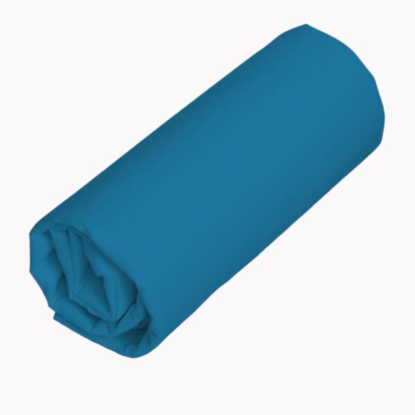 drap housse coton petrol