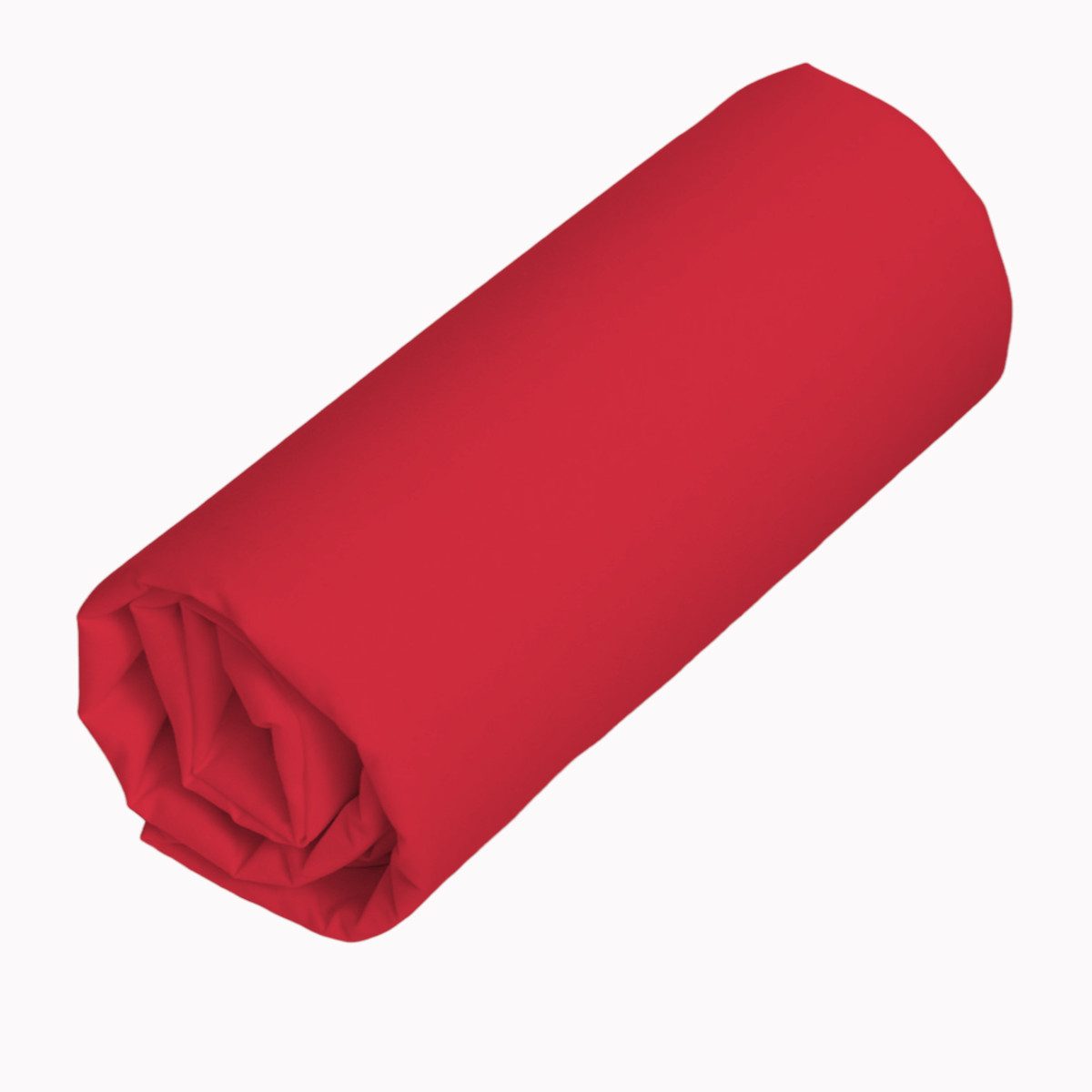 drap housse coton rouge