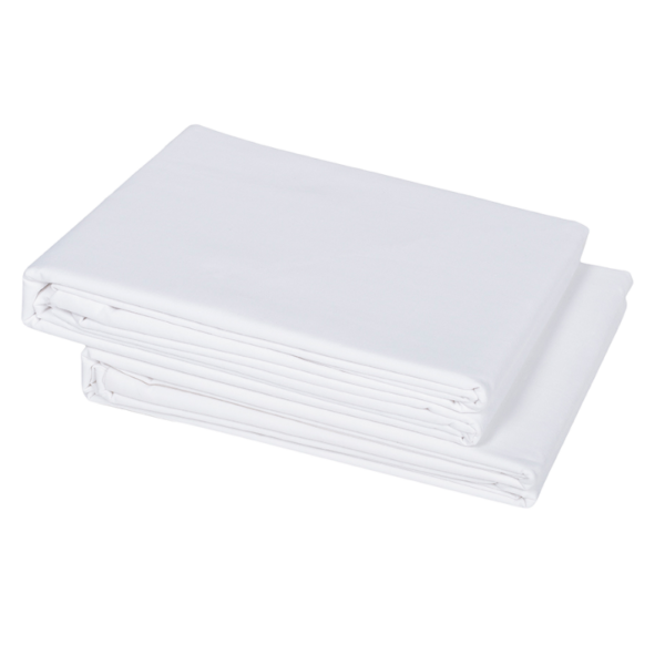 drap plat coton blanc