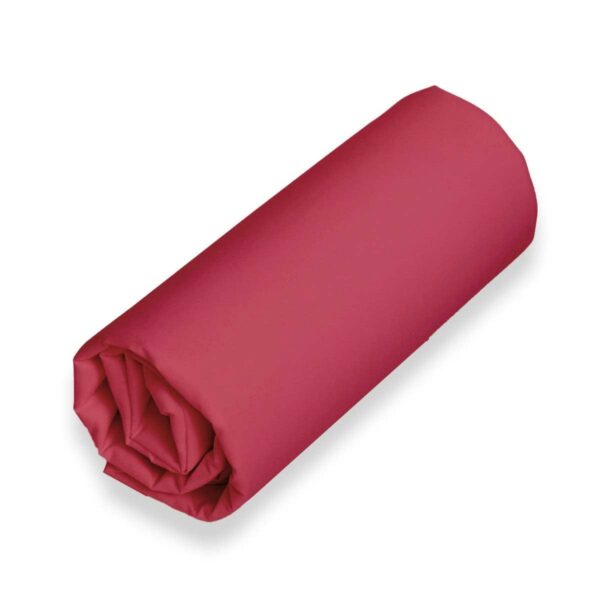 drap housse percale lie de vin