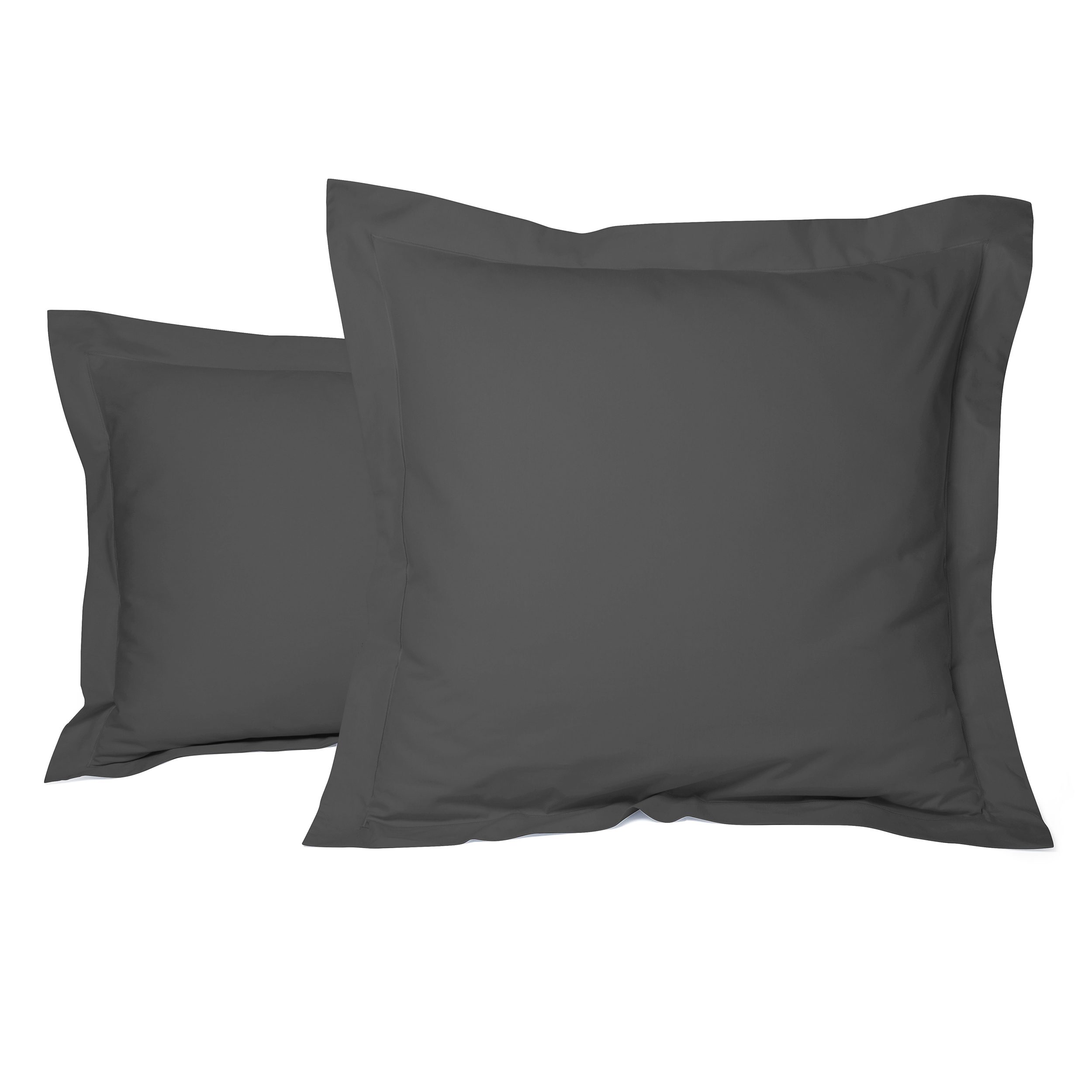 taie oreiller percale anthracite