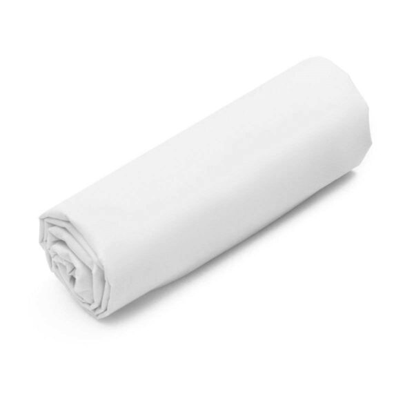 drap housse percale blanc