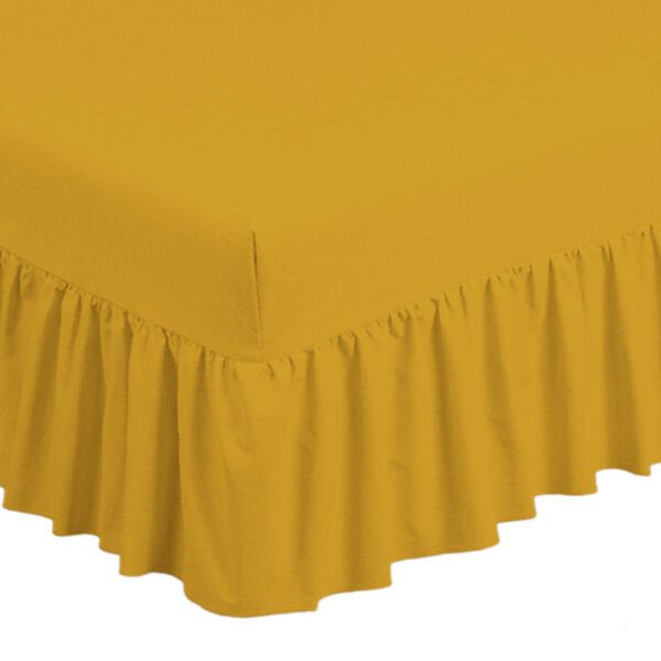 cache sommier percale de coton ocre