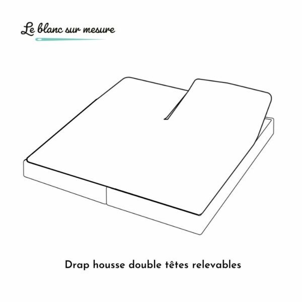 drap housse double têtes relevables lit articulé