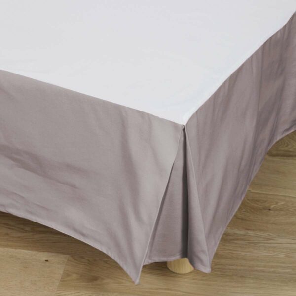 cache sommier plateau bachette coton taupe