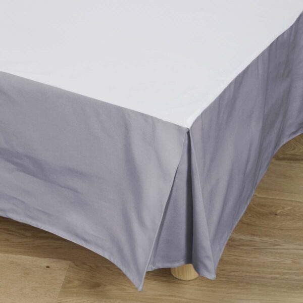 cache sommier plateau bachette coton gris