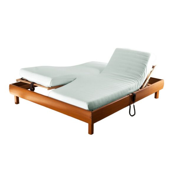 drap housse double lit articulé coton iceberg