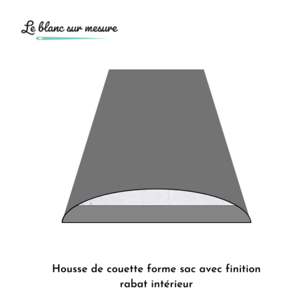 housse de couette avec rabat intérieur
