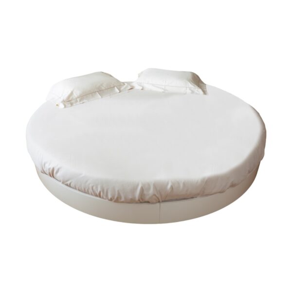 drap housse satin lit rond