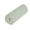 drap housse satin sauge
