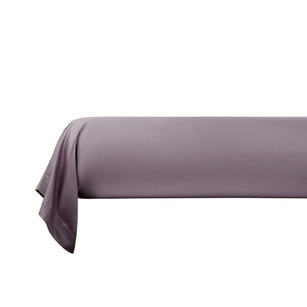 taie de traversin en satin lila