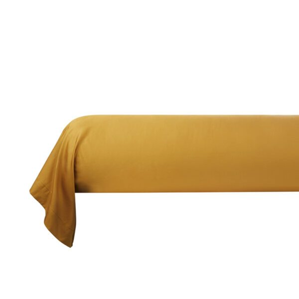 taie de traversin en satin or