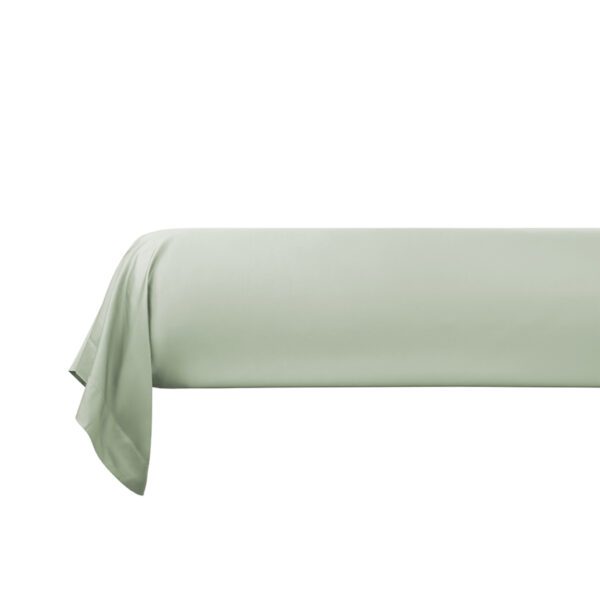 taie de traversin en satin sauge