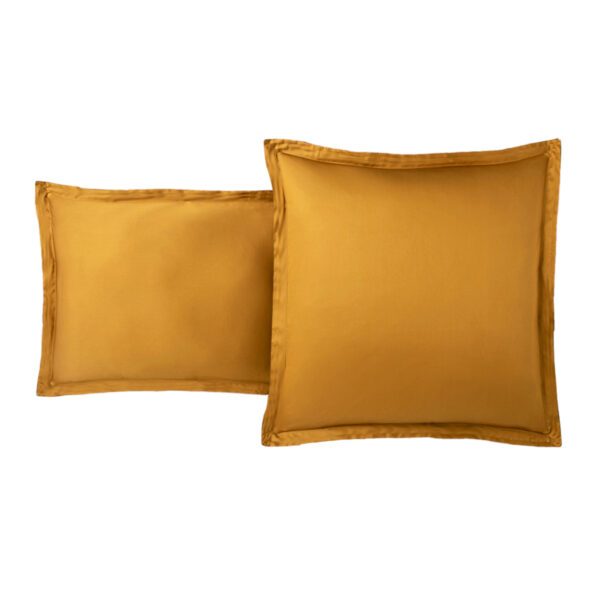 taie d'oreiller unie en satin de coton 120 fils or